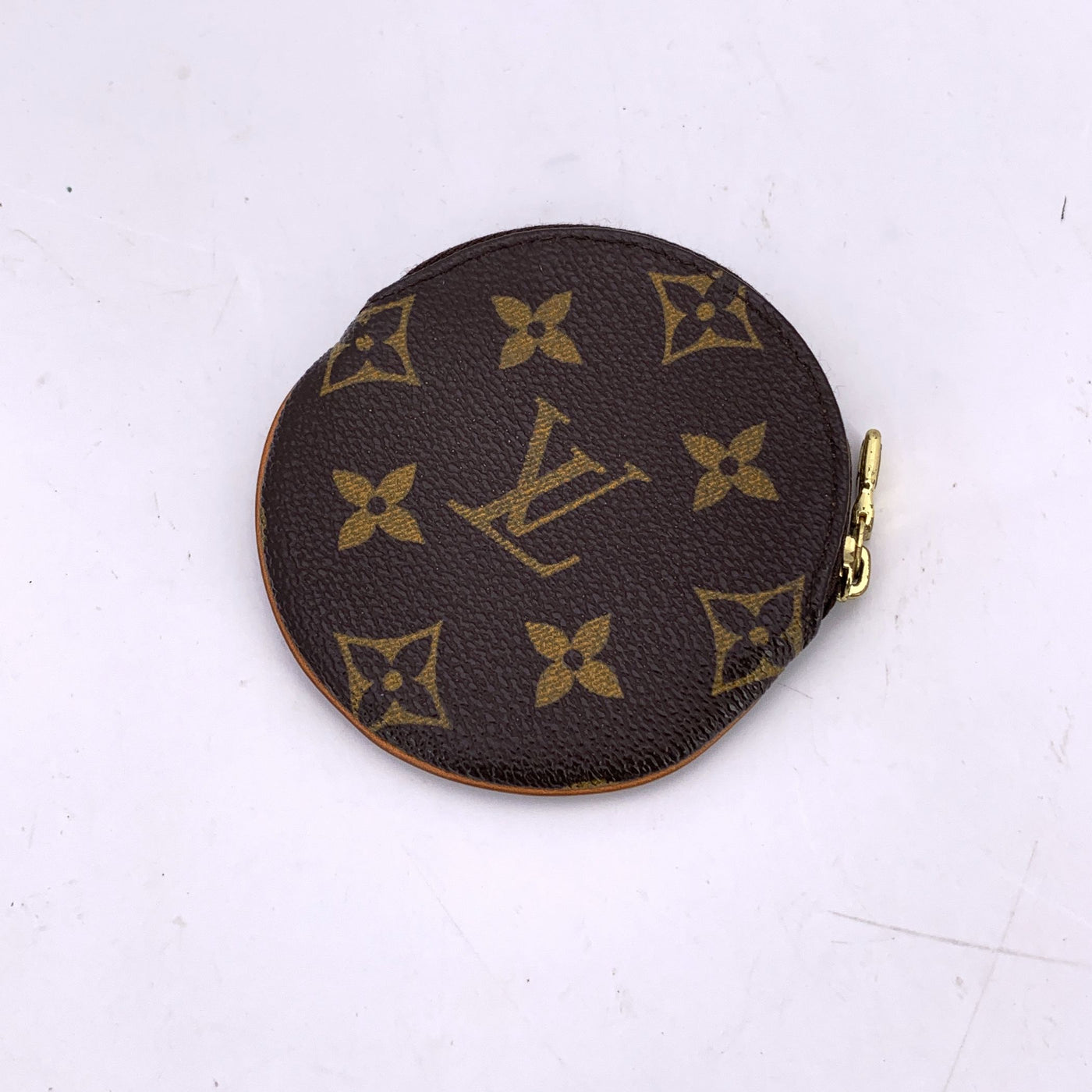 Louis Vuitton Monogram Canvas Round Coin Purse Wallet Pouch