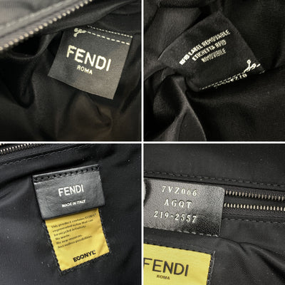 Fendi Blue Nylon Fendiness Medium Backpack Shoulder Bag