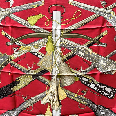 Hermes Vintage Red Silk Scarf Diane 1972 Henry De Linares