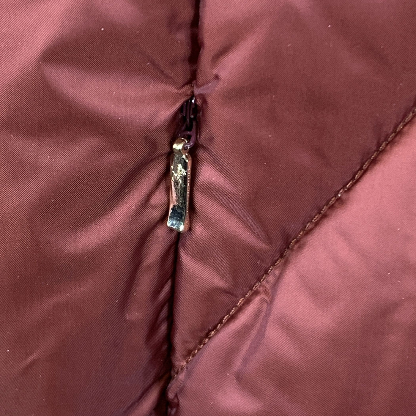 Fay Burgundy Red Nylon Winter Padded Down Coat Size XXXL