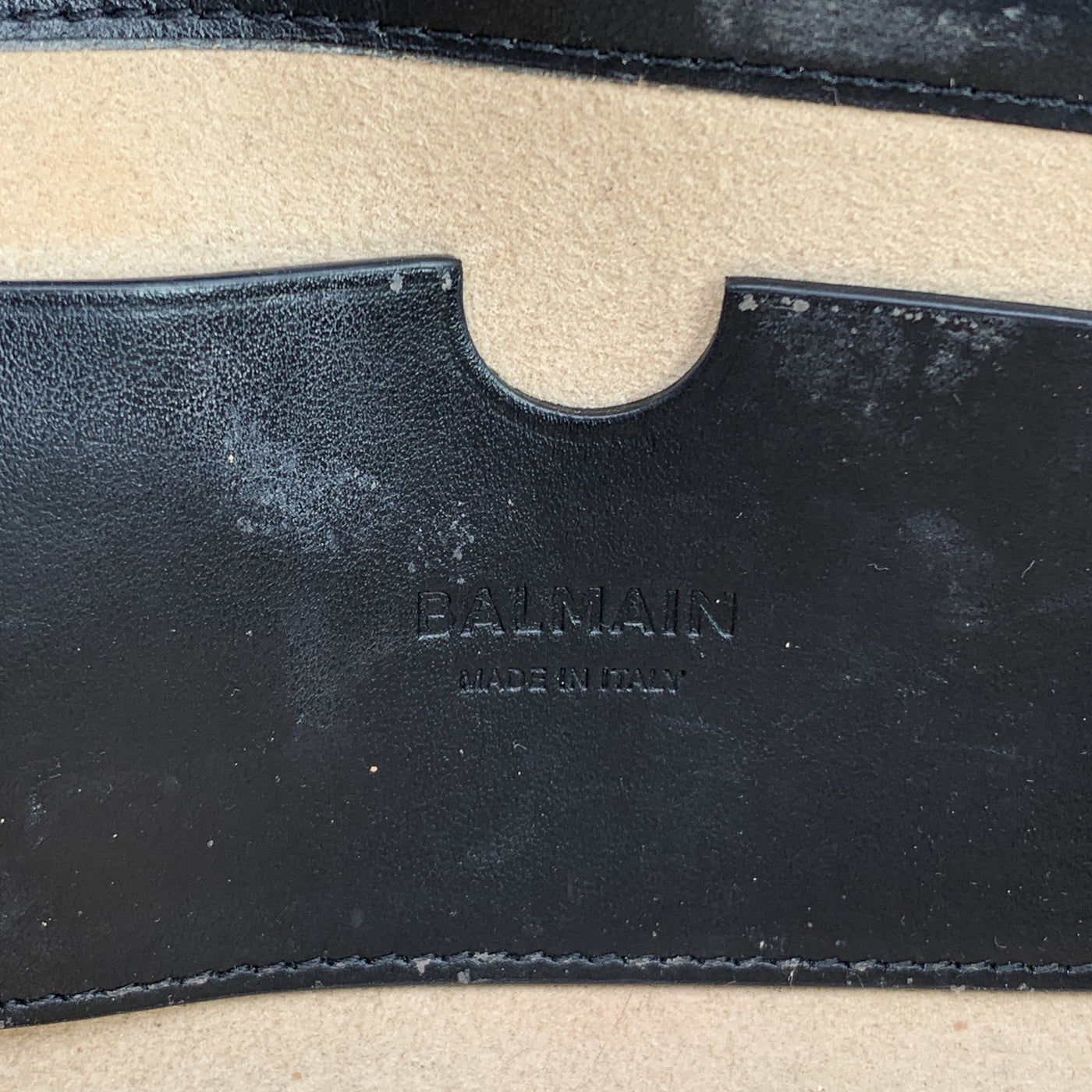 Balmain Black Leather B Buzz 23 Pochette Convertible Shoulder Bag