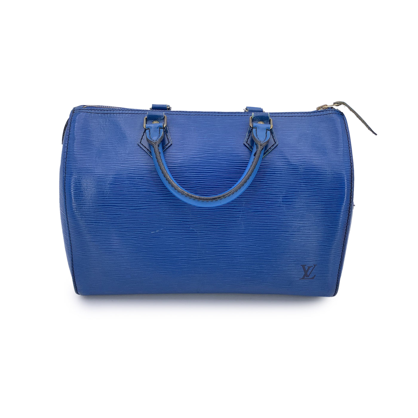 Louis Vuitton Toledo Blue Epi Leather Speedy Boston Bag Handbag
