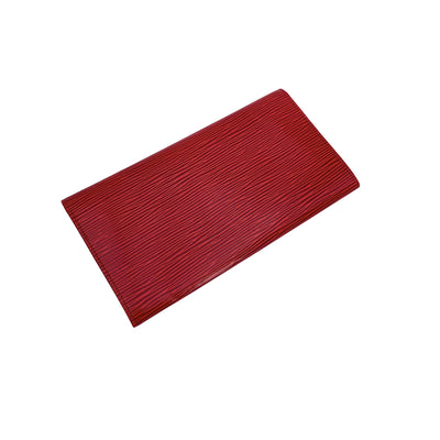 Louis Vuitton Vintage Red Epi Leather Sarah Continental Long Wallet