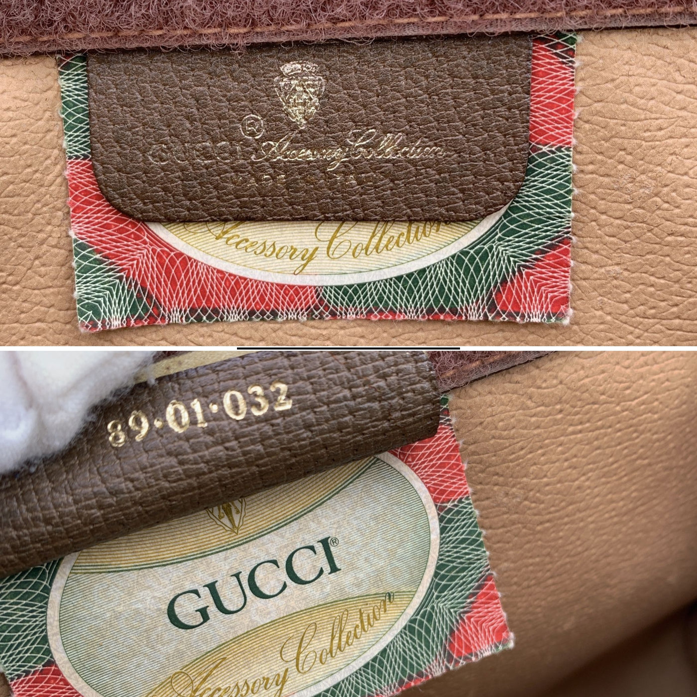 Gucci Vintage Brown Monogram Canvas Web Cosmetic Bag Clutch