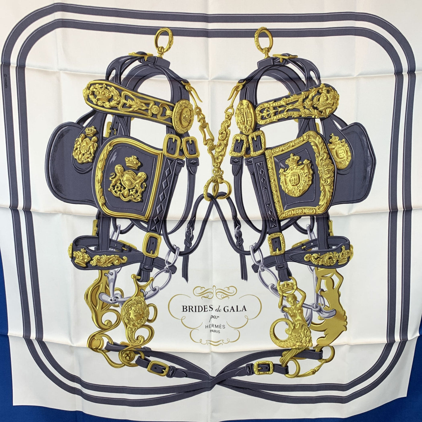 Hermes Paris Vintage Silk Scarf 1957 Brides de Gala Hugo Grygkar