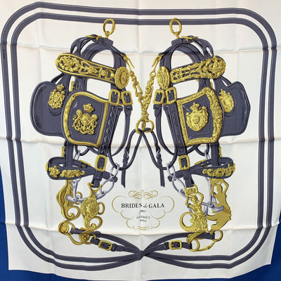 Hermes Paris Vintage Silk Scarf 1957 Brides de Gala Hugo Grygkar