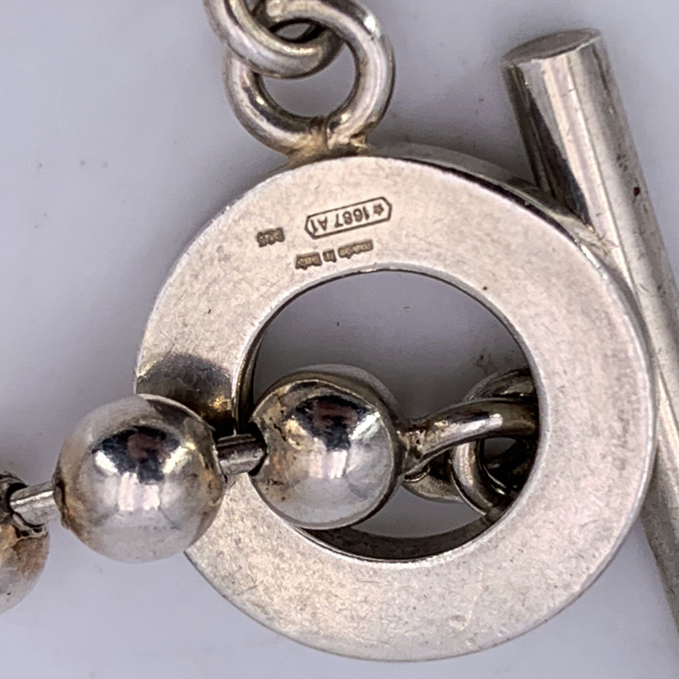 Gucci Sterling Silver 925 Unisex Boule Chain Toggle Bracelet