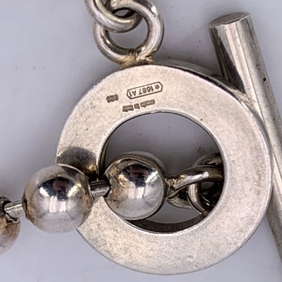 Gucci Sterling Silver 925 Unisex Boule Chain Toggle Bracelet