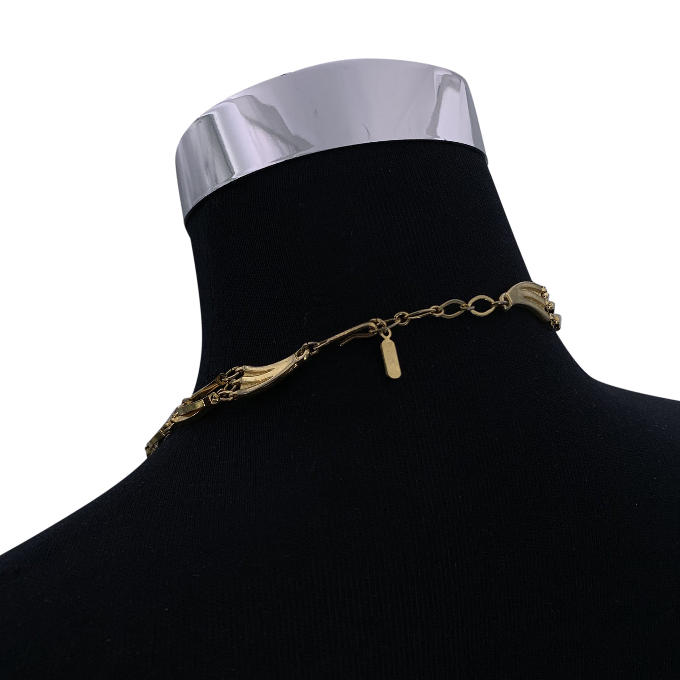 Yves Saint Laurent Vintage Gold Metal Multi Strand Necklace