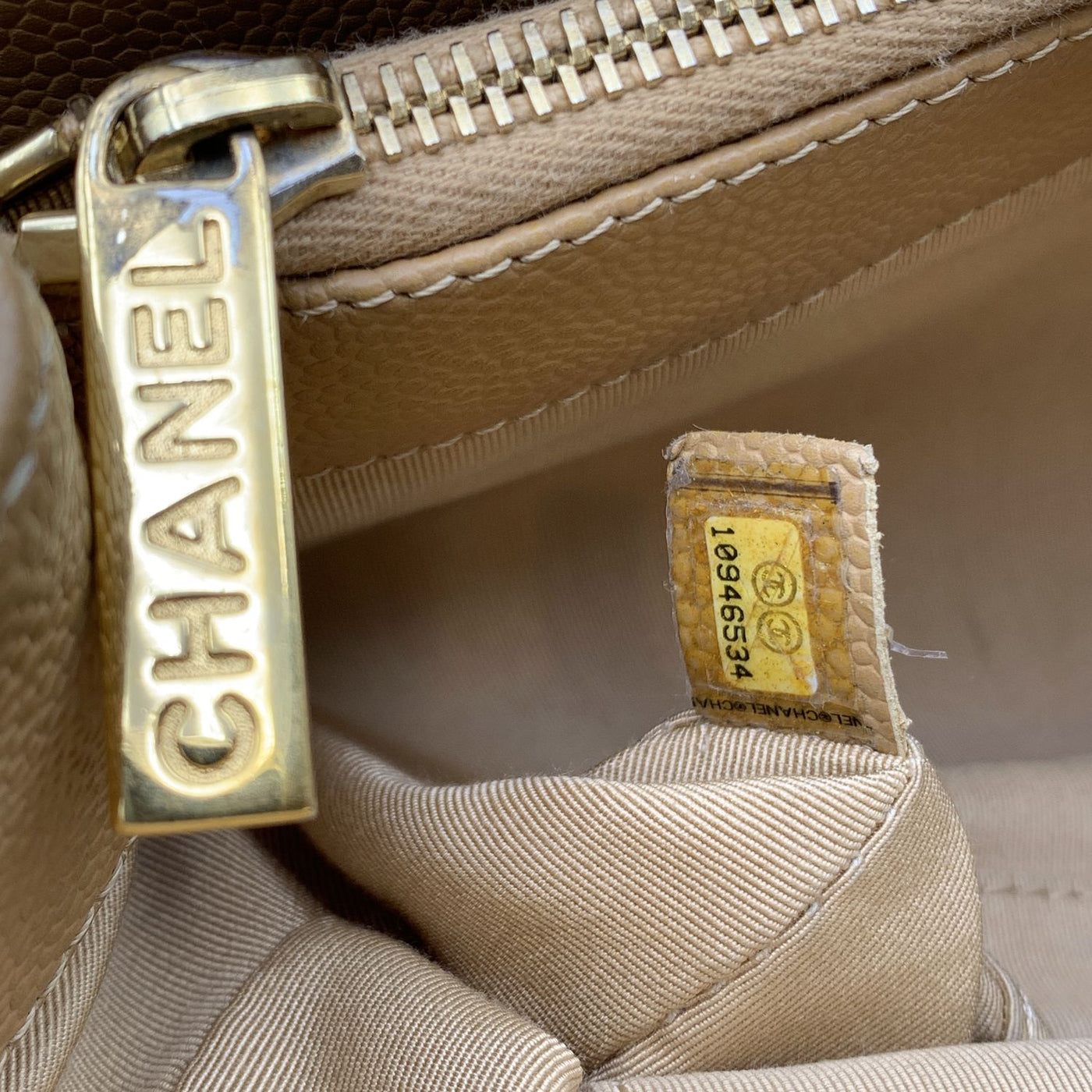 Chanel Beige Quilted Leather GST Grand Shopping Tote Bag