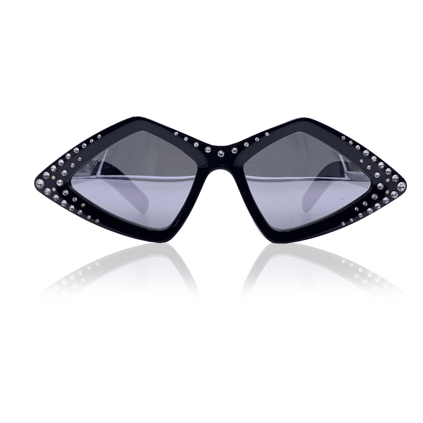 Gucci Black Acetate Rhinestones GG0496S Sunglasses 59/18 145mm