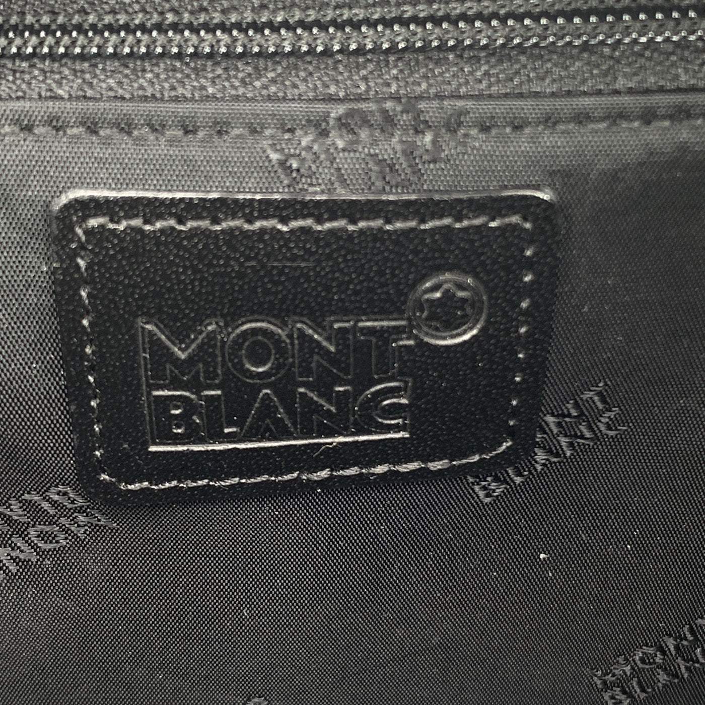 Montblanc Black Leather Toiletry Trousse Wash Cosmetic Bag