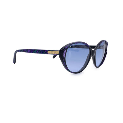 Yves Saint Laurent Vintage Black IRIS Sunglasses 52/14 130mm
