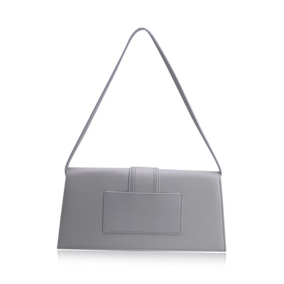 Jacquemus White Leather Le Long Bambino Structured Shoulder Bag