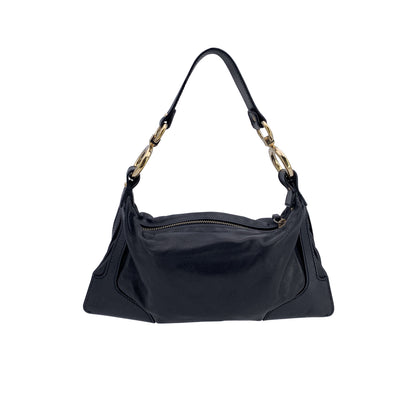 Fendi Black Nappa Leather Small Chef Pocket Shoulder Bag