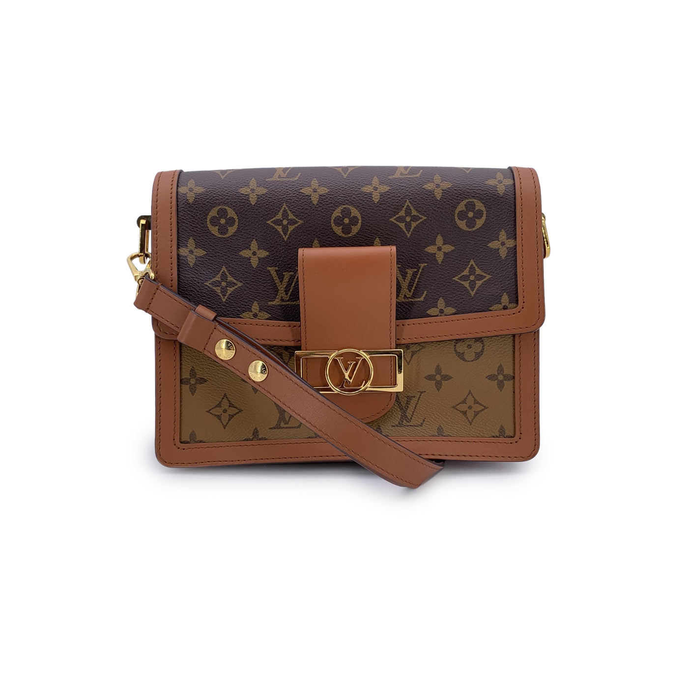 Louis Vuitton Monogram Reverse Dauphine MM Shoulder Bag M45958