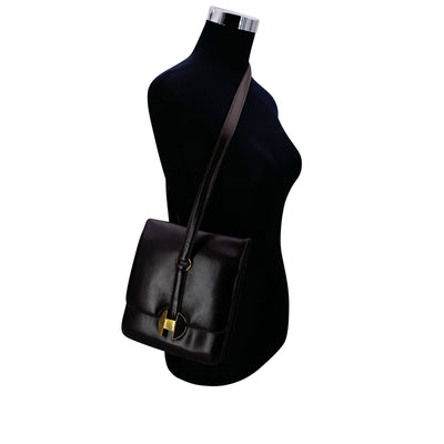 Hermes Vintage 1972 Rare Brown Leather 2002 Shoulder Bag