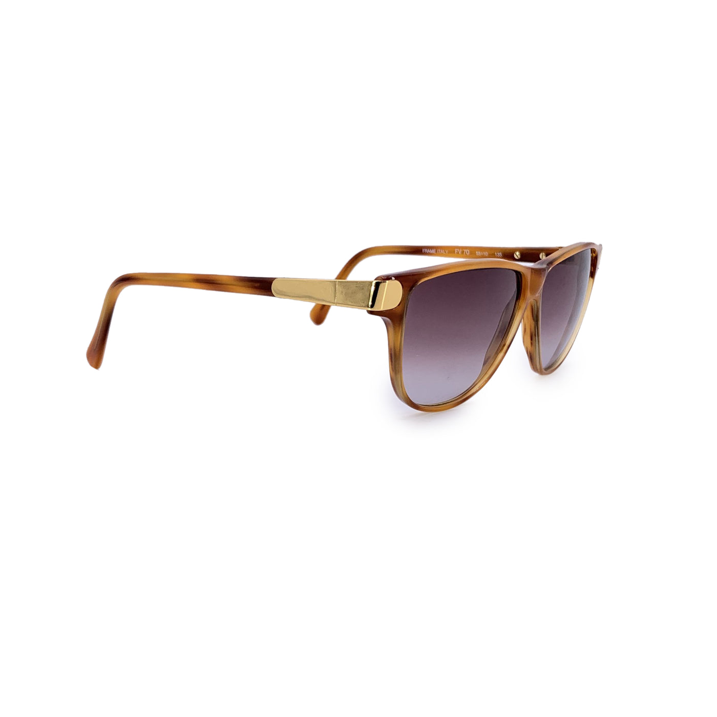 Fendi by Lozza Vintage Tan Acetate Sunglasses FV 70 55/10 135mm