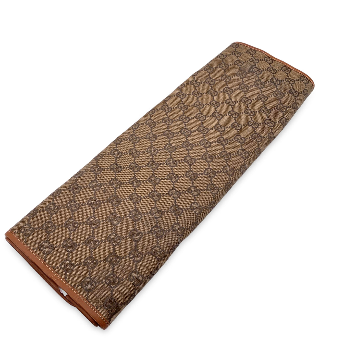 Gucci Vintage Monogram Canvas Travel Tie Holder Case with Defects