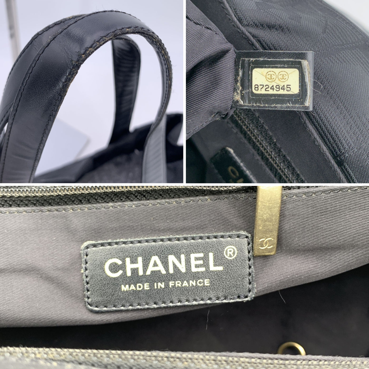 Chanel Black Nylon New Travel Line Tote Shoulder Bag 2000s