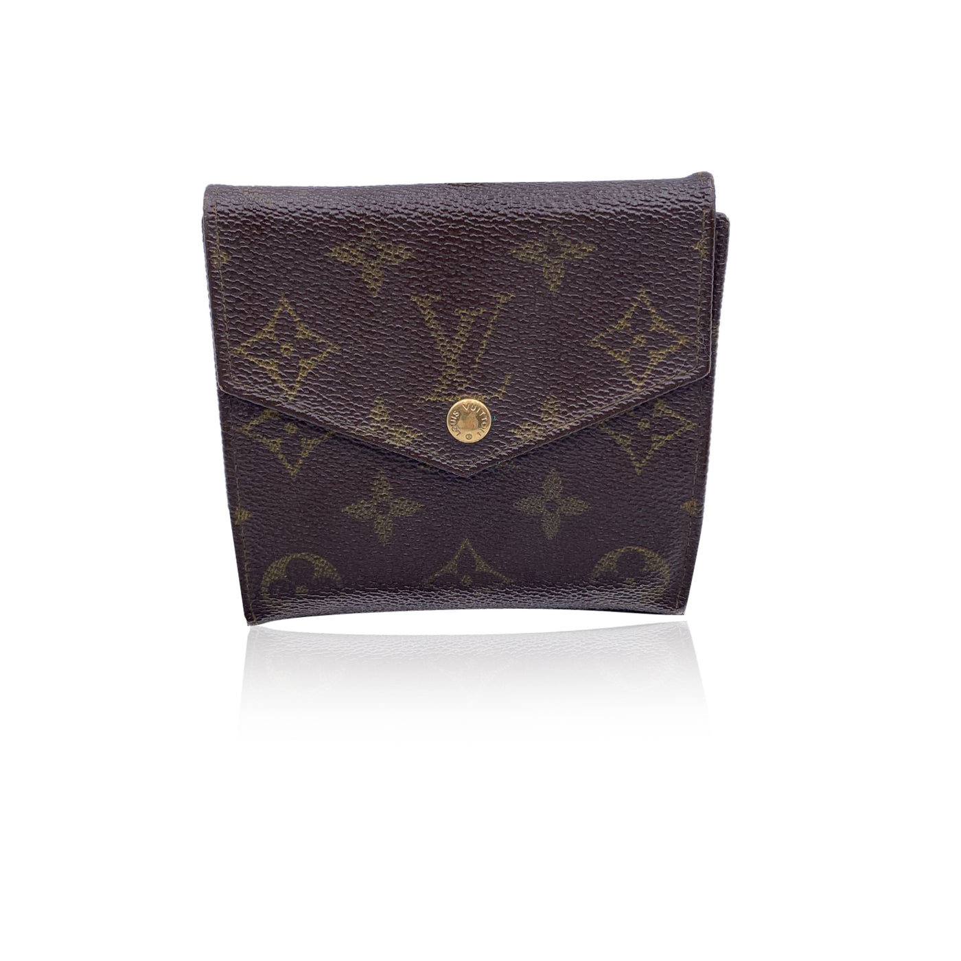 Louis Vuitton Vintage Monogram Double Flap Wallet Compact M61652