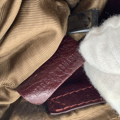 Chloe Purple Burgundy Leather 2 Way Lily Crossbody Bag Handbag