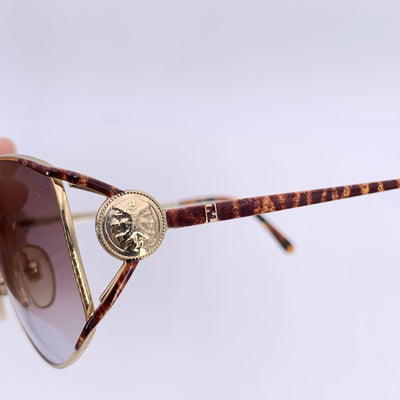 Fendi Vintage Gold Metal Sunglasses FV 239 col. 521 58/15 135mm
