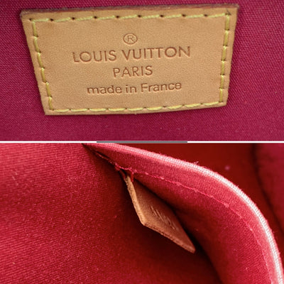 Louis Vuitton Red Monogram Vernis Alma BB Bag Handbag with Strap