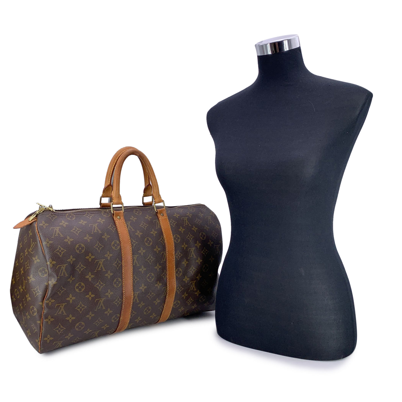 Louis Vuitton Vintage Monogram Canvas Keepall 45 Travel Duffel Bag