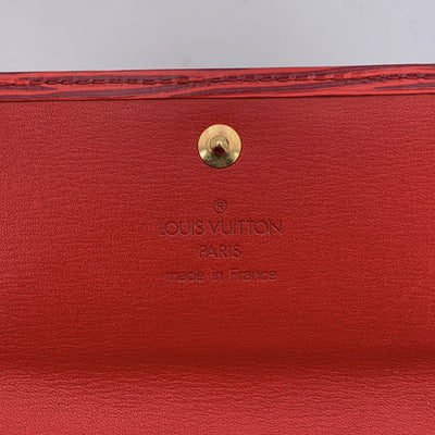 Louis Vuitton Vintage Red Epi Leather Sarah Continental Long Wallet