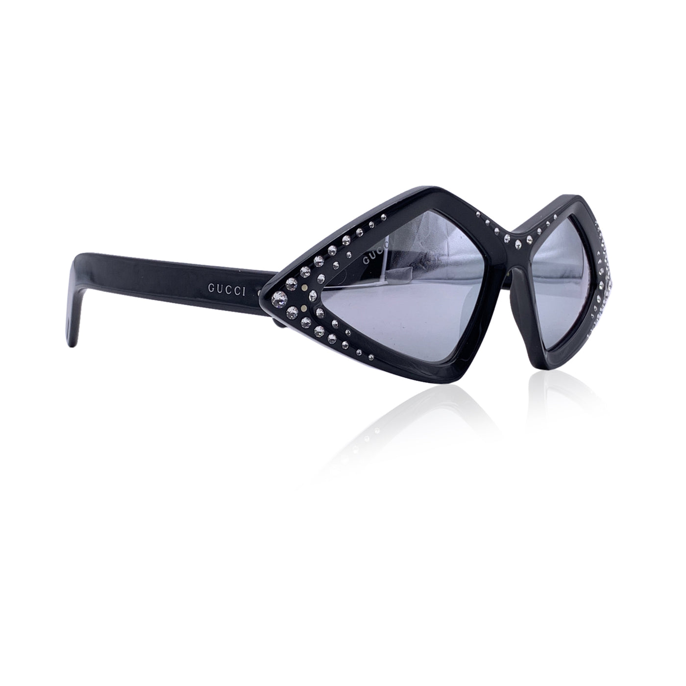 Gucci Black Acetate Rhinestones GG0496S Sunglasses 59/18 145mm