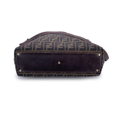 Fendi Vintage Zucca Monogram Canvas Tote Shoulder Bag with Strap