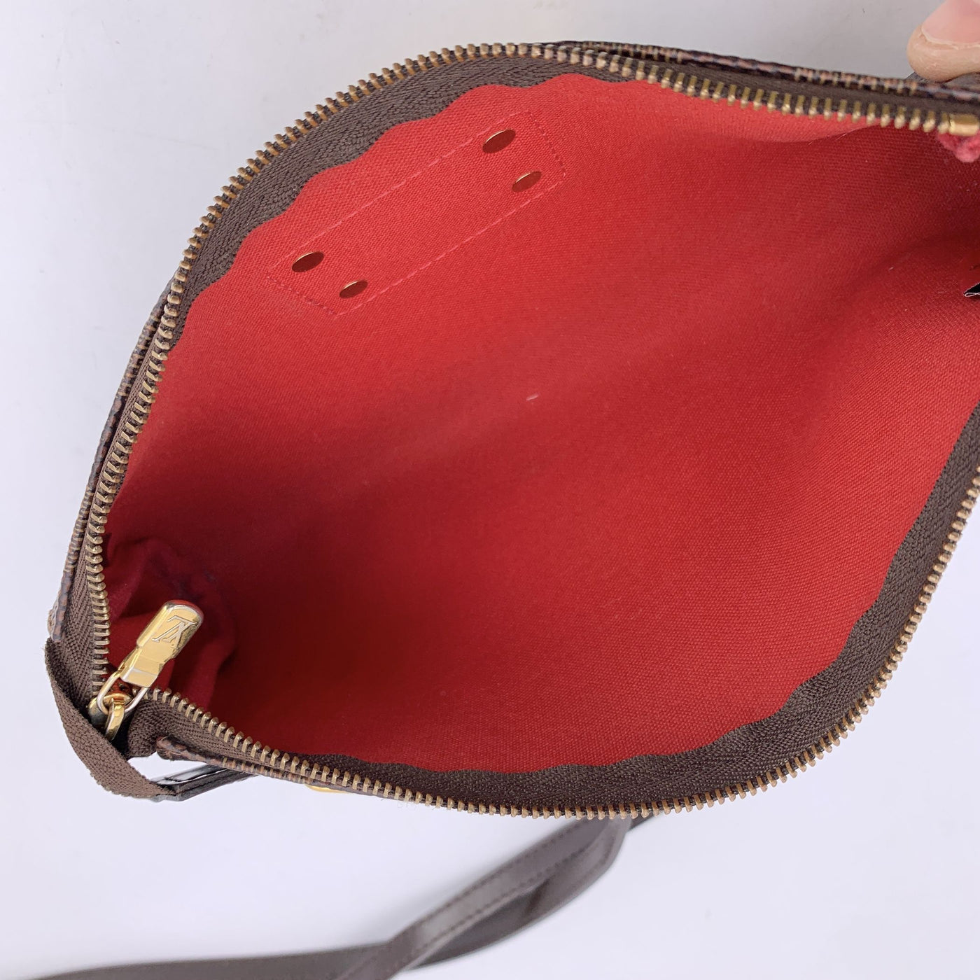 Louis Vuitton Damier Ebene Canvas Pochette Eva Shoulder Bag