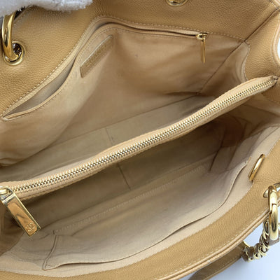 Chanel Beige Quilted Leather GST Grand Shopping Tote Bag