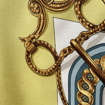 Hermes Vintage Silk Scarf Brides de Cour 1969 Françoise de la Perrière