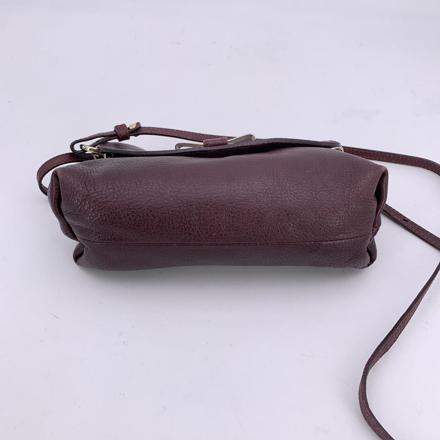 Chloe Purple Burgundy Leather 2 Way Lily Crossbody Bag Handbag