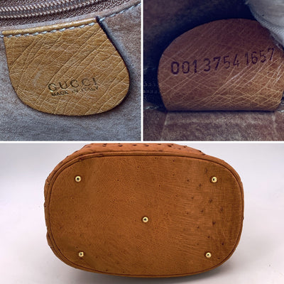 Gucci Vintage Tan Leather Bamboo Drawstring Bucket Handbag