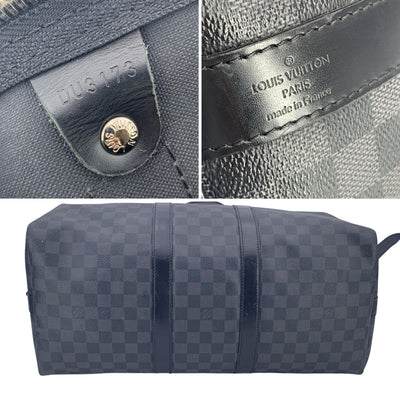 Louis Vuitton Damier Graphite Keepall Bandouliere 45 Travel Bag