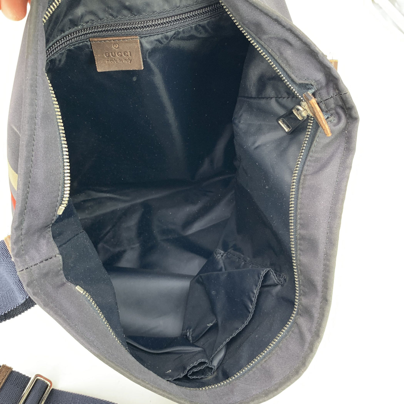 Gucci Blue Diamond Nylon Canvas Crossbody Messenger Bag