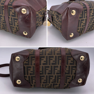 Fendi Zucca Monogram Canvas 2 Way Duffle Bag with Strap