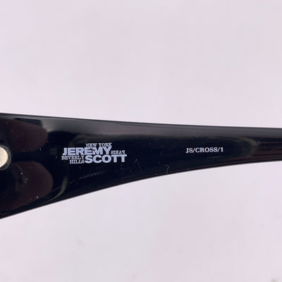 Jeremy Scott by Linda Farrow Black JS/Cross/1 Sunglasses 140 mm