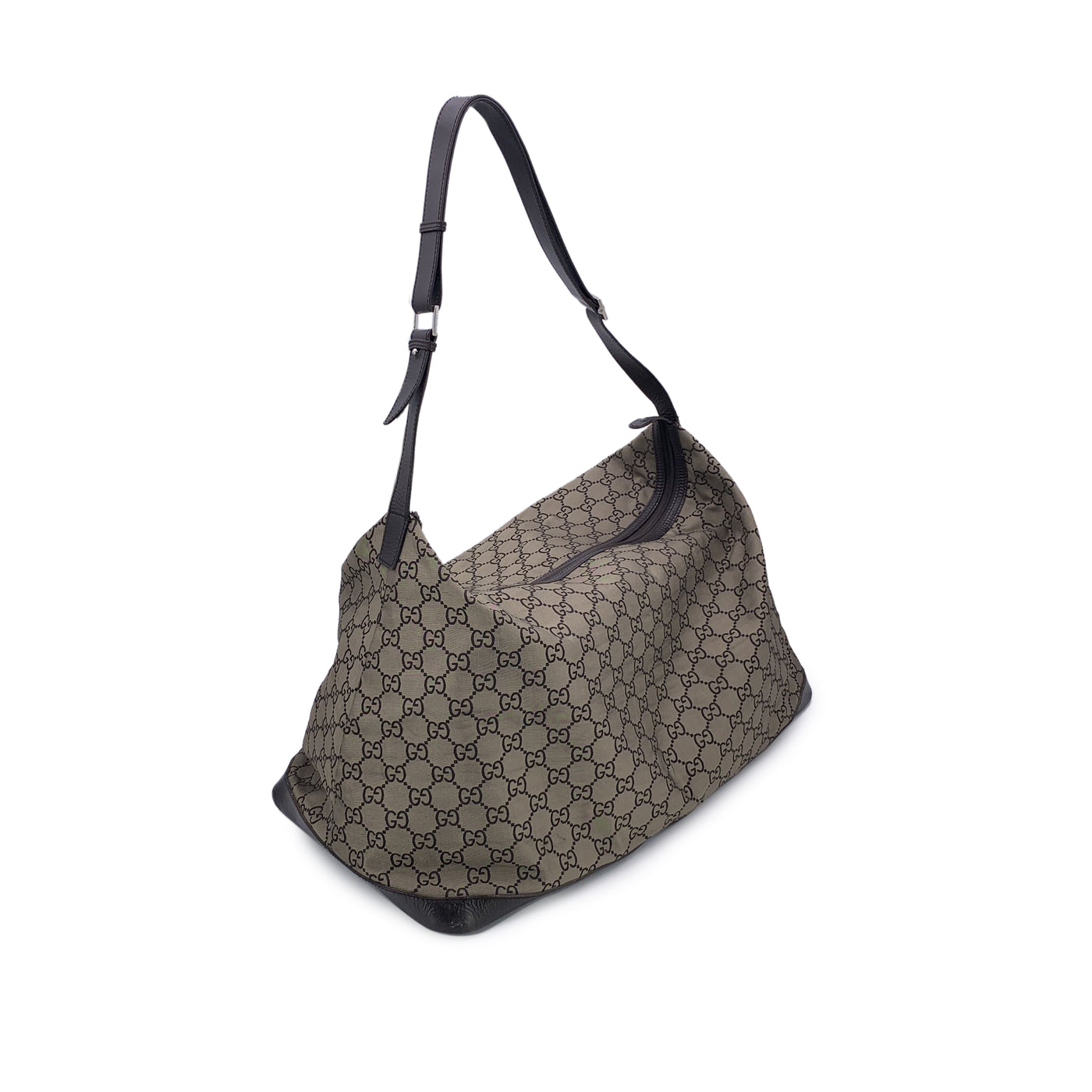 Gucci Brown Monogram Canvas XL Hobo Travel Overnight Duffle