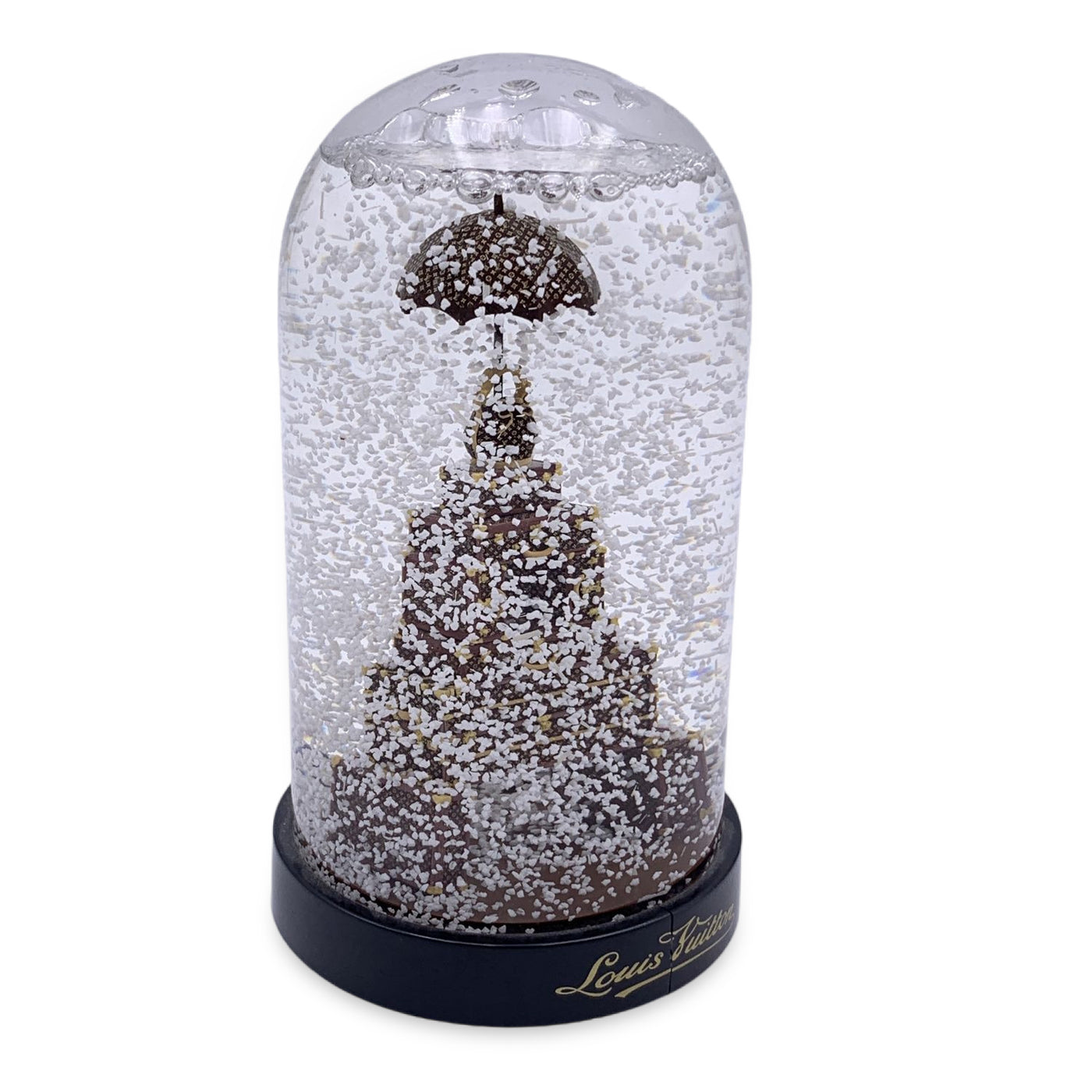 Louis Vuitton Rare Snow Globe Suitcase Eiffel Tower Home Decor