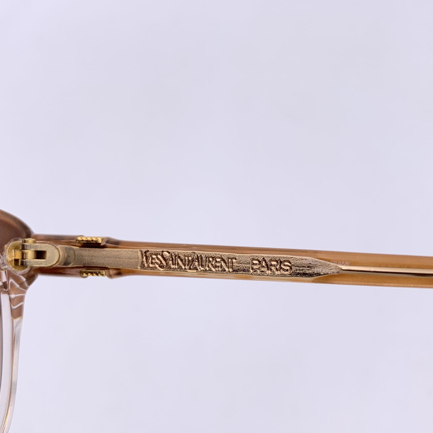 Yves Saint Laurent Vintage Brown Clear Sunglasses SOPHOCLE 56/14