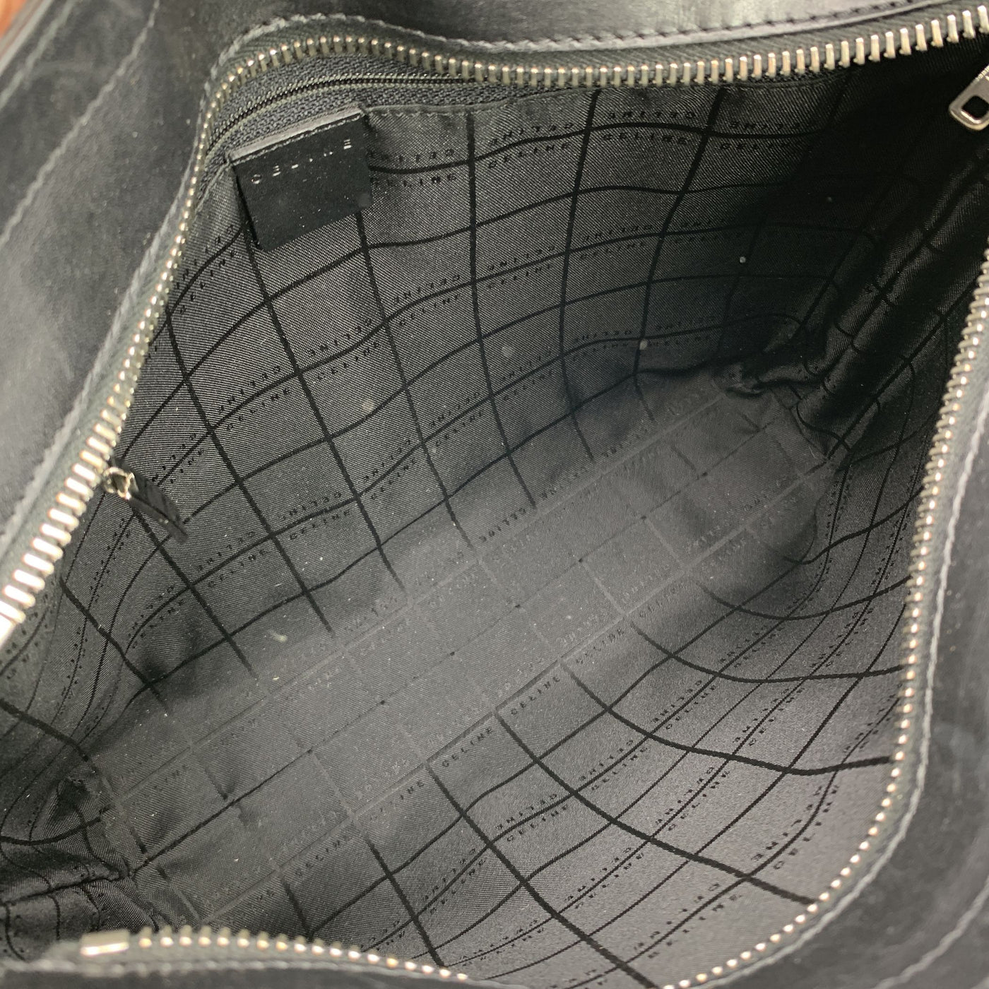 Celine Vintage Black Macadam Canvas Shoulder Bag Tote