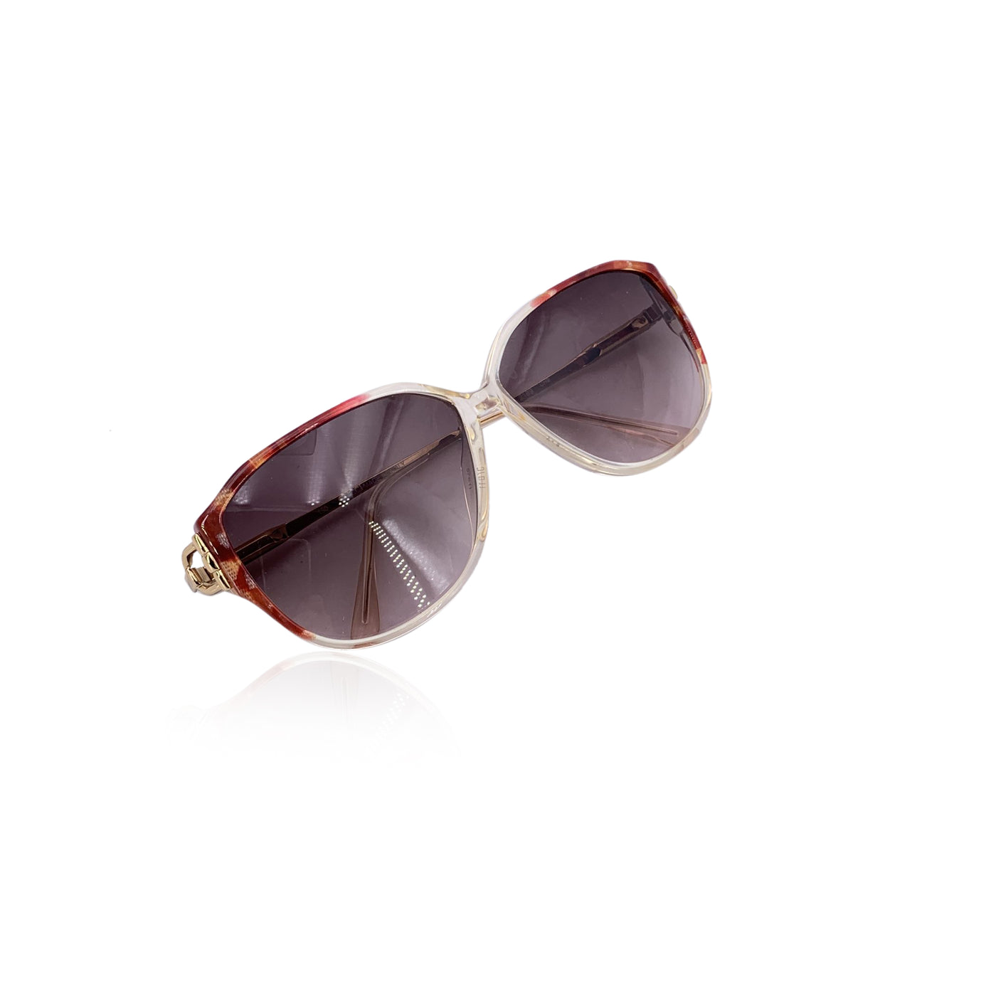 Gucci Vintage White and Brown Gradient Sunglasses GG 2189 130mm