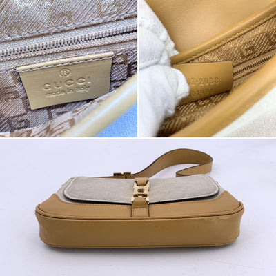 Gucci Beige Suede and Leather Mini Flap Jackie Bag Tom Ford Era