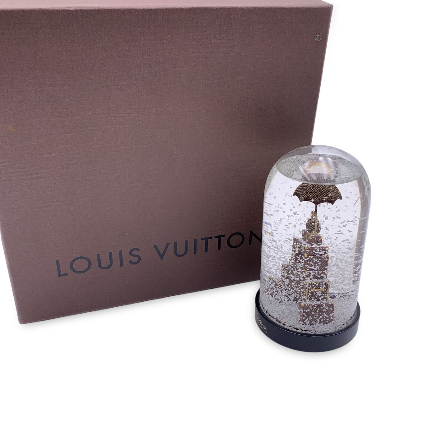 Louis Vuitton Rare Snow Globe Suitcase Eiffel Tower Home Decor