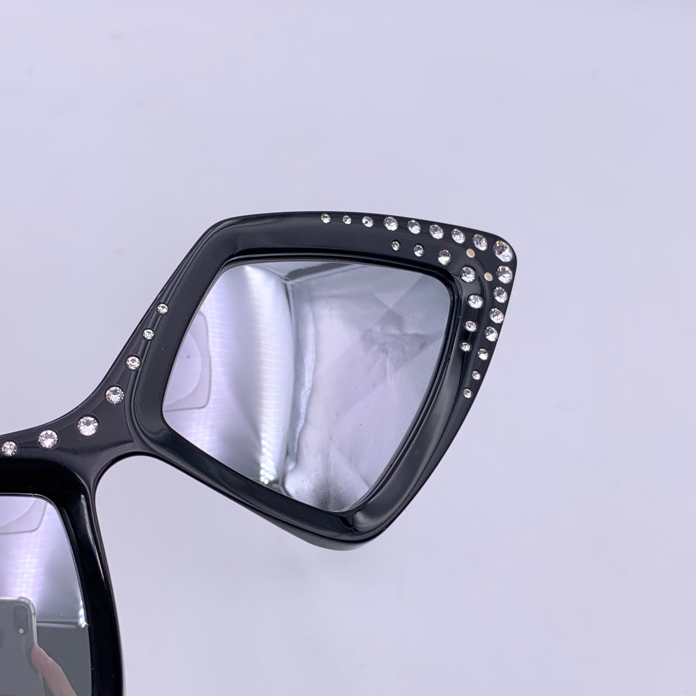 Gucci Black Acetate Rhinestones GG0496S Sunglasses 59/18 145mm