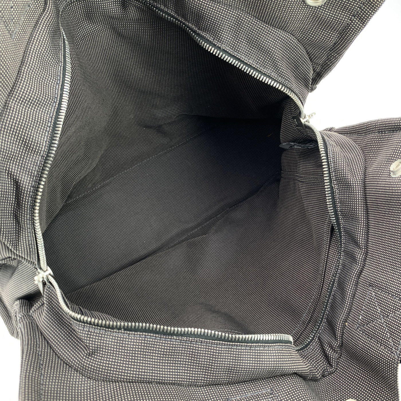 Hermes Paris Grey Canvas Her Line Herline MM Yale Tote Bag